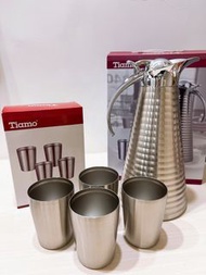 全新 正品 Tiamo  提亞摩 304不鏽鋼真空壺杯組 內含4個杯子