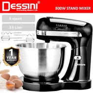 DESSINI ITALY 5 Speed Electric Stand Mixer Egg Beater Blender Grinder Dough Whisk Mesin 3.5L Bowl Pengadun Bancuh Telur