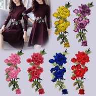 Embroidery Rose Flower Sew On Patch Applique Exquisite Crafts Stickers Fabric DIY Dress Hat Bag Jean