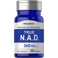 NAD Supplement 260mg | Nicotinamide Adenine Dinucleotide | 60 Capsules | Rejuvenator | Non-GMO, Glut