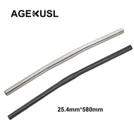 AGEKUSL Bike Handlebar Handle Bar Titanium Ti Flat Bar 25.4 580mm For Brompton Pike Birdy Folding Bicycle