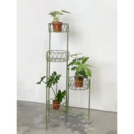 HY-6/New Retro Flower Stand Iron Green Plant Stand Distressed Balcony Jardiniere Garden Plant Stand Outdoor Flower Rack