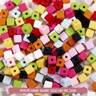 20g Square and Clover Beads Solid Color Mix Rainbow Premium DIY Crafting Accessories DIY Crafting