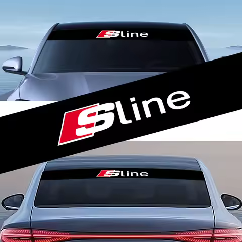 Car front windshield sunshade decorative stickers For Audi sline TT Q2 Q3 Q5 Q7 Q8 A3 A4 A5 A6 A7 R8