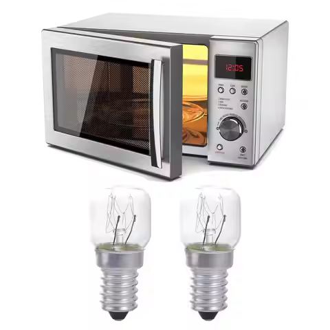 2pcs Refrigerator Accessories 15W Salt Lamp Bulb E14 Clear Glass Pygmy Light Bulbs Bright Durable Sa