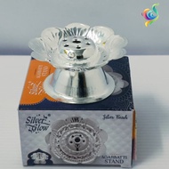 Silver Glow Agarbatti Stand Holder Silver Incense Stick Holder Dhoop