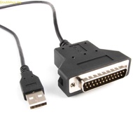 Doublebuy USB to DB25 25Pin Male Cable for Data Transfer in Office and Industrial Use 180cm