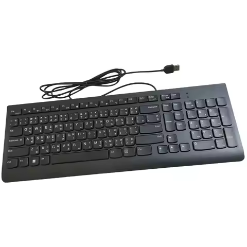 Thai layout Black Slim USB-Wired keyboard for Lenovo SK-8823 Desktop laptop Universal Keyboard