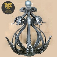 Artistic bending iron gate post - Cubic gate post is 20x6