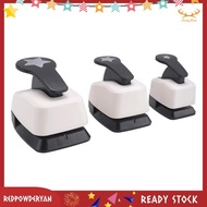 [Redpowderyan.] 3 Piece Star Hole Punch, Star Punch, Star Paper Punch, White & Black Plastic+Metal S