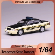 New 596 1:64 Ford Cv Tennessee State Trooper Ford E La Fire Engine Car Model Diecast Alloy Collectib