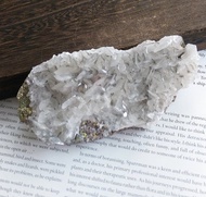 Calcite 湖北產地 片狀方解石 黃銅礦共生 天然礦石 原礦