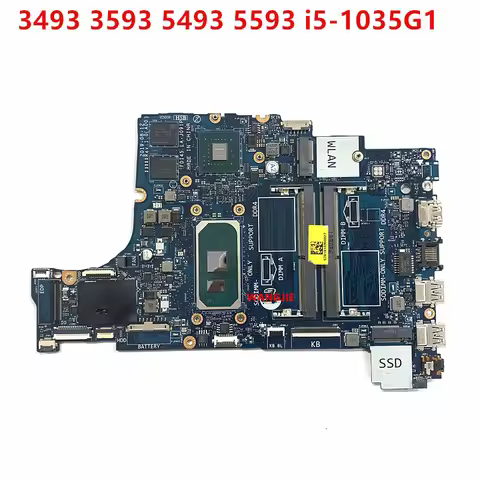 FD145 LA-J091P For DELL Inspiron 3493 3593 5493 5593 Laptop Motherboard SRGKL I5-1035G1 CPU MX230 GP