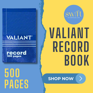 Valiant Record Book – 150/200/300/500 Pages, Blue Cover
