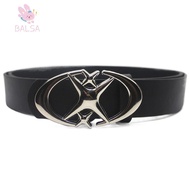 BALSA Lether Belt, Moon Star Design Punk Y2k Belt, Vintage Y2k Pu Leather Cross Punk Belt Men Women