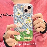 Suitable for IPhone 11 12 Pro Max X XR XS Max SE 7 Plus 8 Plus IPhone 13 Pro Max IPhone 14 15 Pro Max Phone Case Spring Summer Feeling Cute Ducks Accessories Good Day