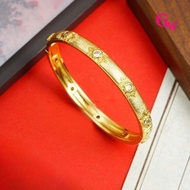 Retro Heavy-duty Design Style Vintage Palace Style Sunflower Bangle Trendy Retro Bracelet To the lad
