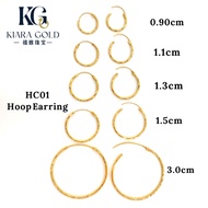 Emas 916 Subang / Emas 916 Anting-anting | Gold 916 Hoop Earring - HC01+