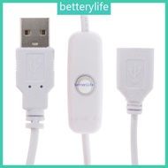BTF 1M USB Cable with Switch ON OFF Cable Extension Toggle for USB Lamp USB Fan Power Supply Cable
