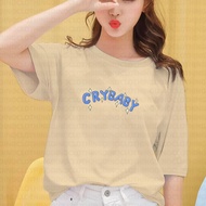 KATUN Dino Clothing - CRYBABY/ TSHIRT WOMEN'S OVERSIZED T-SHIRT/ ADULT WOMEN'S T-SHIRT/ COTTON T-SHI