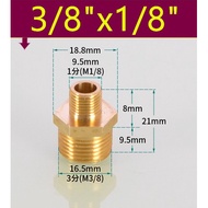 1ชิ้น1/8 "1/4" 3/8 "1/2" 3/4 "1" BSP Standard เกลียวตัวผู้ข้อต่อทองเหลืองท่อทองเหลืองลดลงเท่ากันน็อต