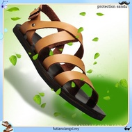 Big Size Men's Leather Gladiator Sandal Outdoor Beach Shoe Breathable Waterproof