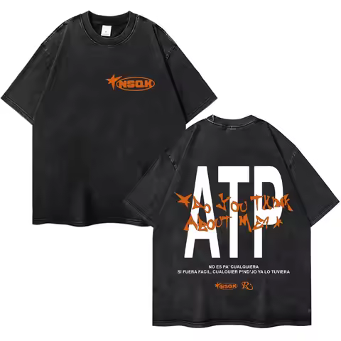 Rapper Nsqk Do You Think about Me Retro Washed T-shirt Mens Aesthetic Oversized Comfort T-shirts Loo