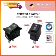 car rocker switch 3 gang on off 2 way 12v suis kereta mini button