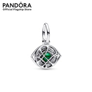 Pandora Marvel Doctor Strange Agamotto eye sterling silver dangle with royal green crystal