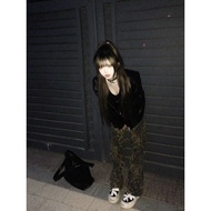 Autumn 175 Tall Tall Loose Thin Jeans Straight Hundred-Waist Female Tube Appearance Plus Trousers Le