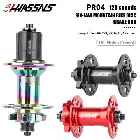 HASSNS PRO4 MTB bike Hub 32 36H 4 bearing hub FOR 8 9 10 11speed 6pawls 120sound Al card base ultra 
