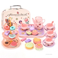 เด็ก ๆ แกล้งเล่นของเล่น Tea Party Set Simulated Food Dessert Coffee & Tea Break Toys สำหรับเด็กวัยหั