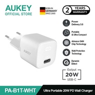 AUKEY Charger Type C 20W GAN PD 3.0 Fast Charging Black & White PA-B1T