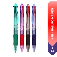 4 in 1 0.5mm Ballpoint Pen Black / Blue / Green / Red, 1s