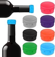 Dimeho 8Pcs Silicone Wine Stoppers Wine Cap Replace a cork Silicone Wine Bottle Caps Reusable Wine Corks Beer Bottle Cover Beverage Cork Wine Saver Airtight seal on Wine Bottles to Keep Wine Fresh
