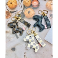 Luxury Brand Fashion Leather Rodeo Keychain With Handle Car Keychain Bag Charms Women Accessories