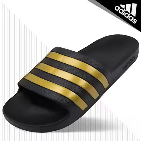 Adidas Adilette Aqua Slippers EG1758 Black Gold_New