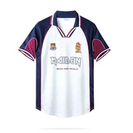 1: 1 copy top quality 1999 West Ham United Retro Away white black red yellow Socket Jersey