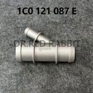 For 1pc Aluminium Radiator Coolant Hose Connector Flange Water Outlet For V-w Jetta MK6 1.6L 2011-20