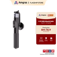 Amgras Tripod X03 Magnetic Selfie Stick Clip-on 2-in-1 Extendable Tripod 1800mm Bluetooth Remote Con