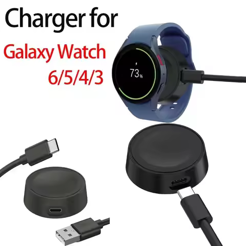 New Portable for Samsung Watch 7 Wireless Magnetic Charger Type C Port Dock Charging for Galaxy Watc