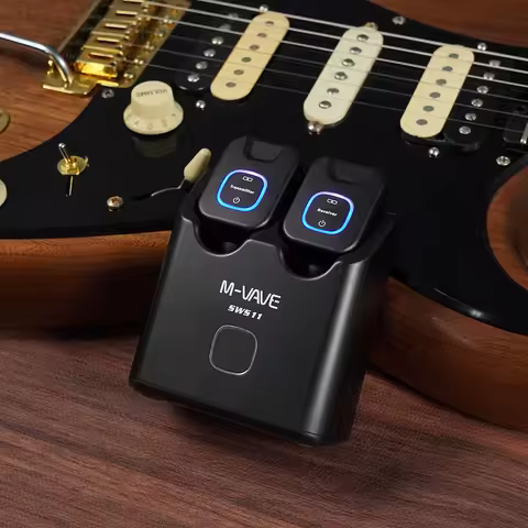 M-VAVE SWS11 5.8GHz Wireless Guitar System Rechargeable Wireless Transmitter Receiver Set 6 Signal C