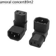 RALCON IEC 320 Male To Female Corner Plug C14 Male To C13 Female Conversion Socket Down UP 90 Angled