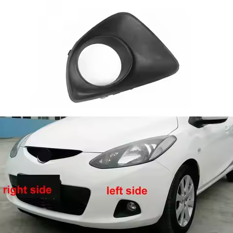For Mazda 2 M2 Hatchback Car Accessories Front Bumper Grille Fog Lights Box Frame Fogs Lamp Cover
