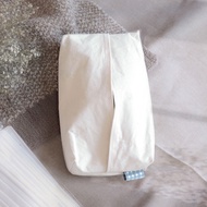 日本TOYO CASE 棉麻布壁掛磁吸式口罩收納袋-氣質白