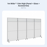 Office Partition Screen Folding Divider Wall Acrylic Panel Mobile Glass Option Factory Workshop