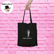 JOHN LENNON tote bag zippered tote bag men's tote bag women's tote bag band tote bag/ black tote bag