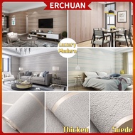 ⭐ Ready Stock ⭐ 3D Wallpaper Bilik Tidur Stripe Suede Wallpaper Modern Wall Paper Dinding Ruang Tamu