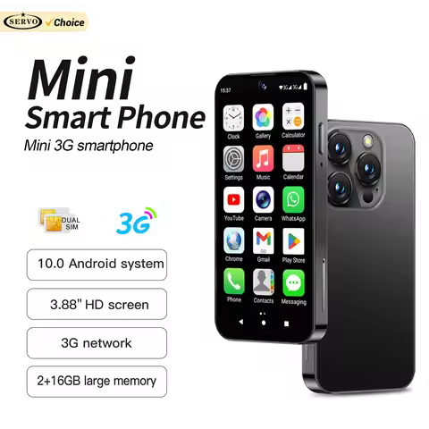 2025 NEW SERVO 19E MAX Mini Smartphone 3G WCDMA Android Mobile Phone Dual SIM 16GB ROM 3.88" Display