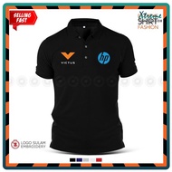 Polo Tee Shirt Cotton HP Victus Hewlett-Packard Gaming Laptop PC Retail Uniform Baju T-Shirt Murah L